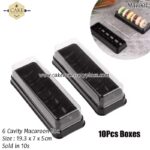 6 Cavity Clear Macaroon Case - 10pcs - Image 2