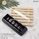 6 Cavity Clear Macaroon Case - 10pcs - Image 3
