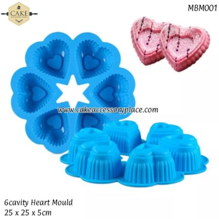 6cavity Mini Heart Mould - 1pcs