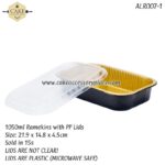 1050ml Ramekins with PP Lids - 15pcs