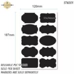Reusable Chalkboard PVC Sticker - 1sheet - Image 2