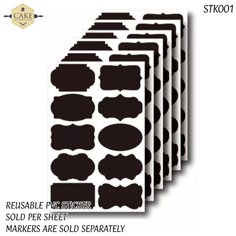 sticker-3.jpg Reusable Chalkboard PVC Sticker - 1sheet - Image 1