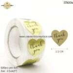 Thank you (Heart) Sticker - 1roll - Image 2