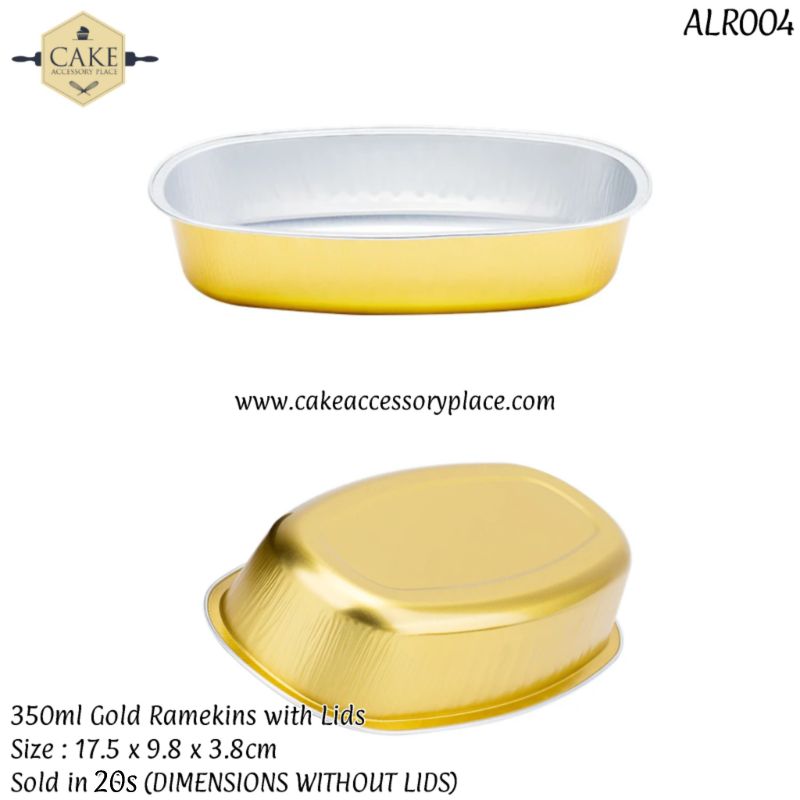 350ml ramekins (2) 350ml/12oz Gold Ramekins - 20pcs - Image 1