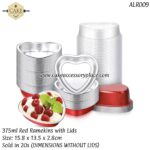 375ml/12.7oz Red Heart Ramekins - 20pcs