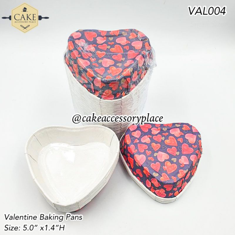 Valentine (2) Heart Shaped Baking Packs - 10pcs - Image 1