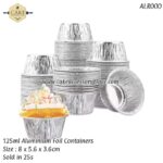 125ml Aluminium Foil Cups - 25pcs - Image 3