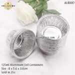 125ml Aluminium Foil Cups - 25pcs