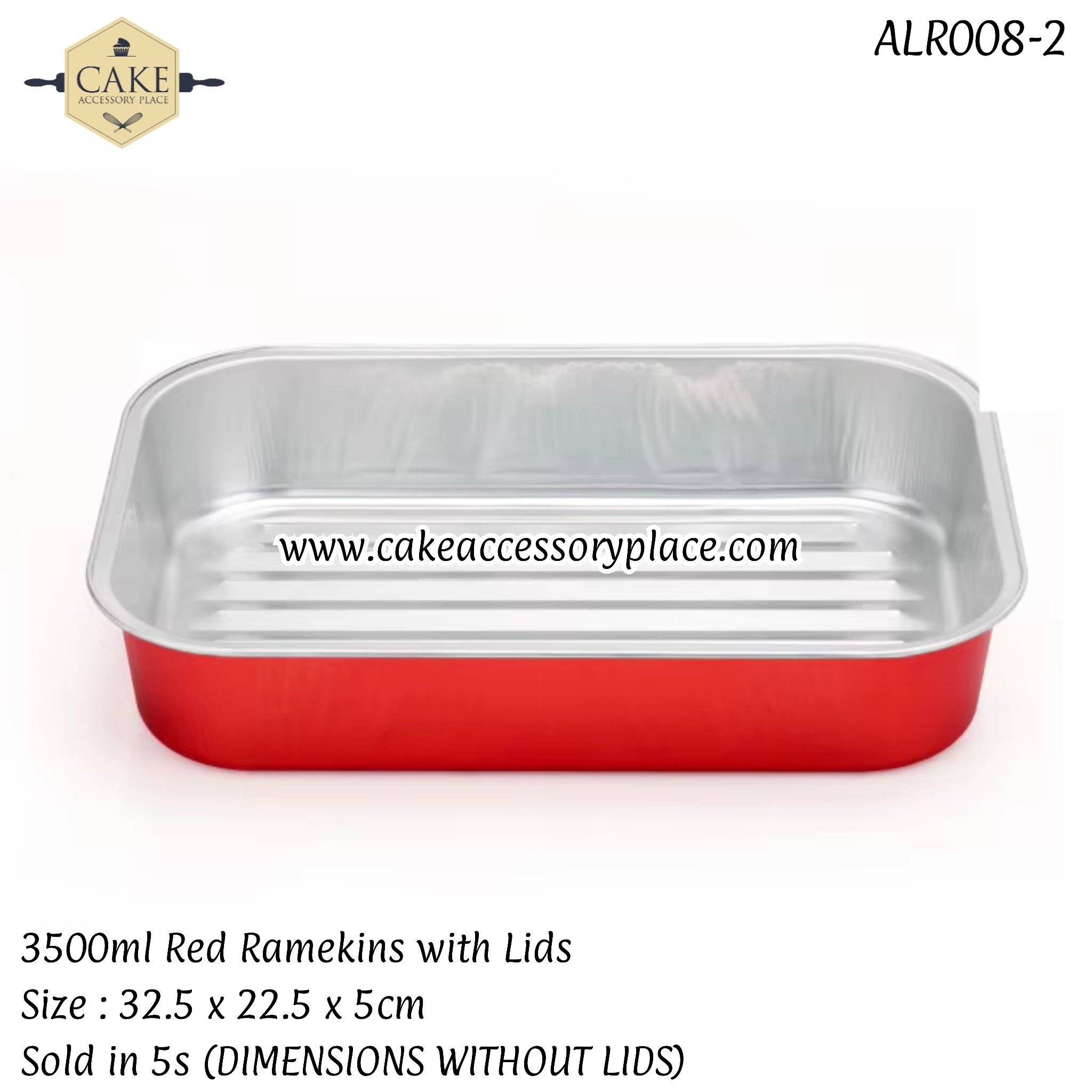 PhotoGrid_Plus_1739218199795 3500ml/118oz Red Ramekins with High Lids - 5pcs - Image 1