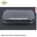 3500ml/118oz Red Ramekins with High Lids - 5pcs - Image 2