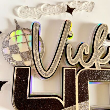 Disco Party Cake Topper, Disco Birthday Decorations, Disco Birthday Party Themed Cake Topper, 40th Birthday, Groovy 50th Birthday