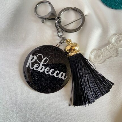 Glitter acrylic keychain
