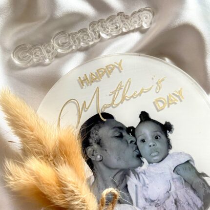 mothers day, flower acrylic cake topper, acrylic