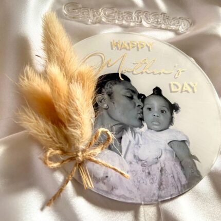 mothers day, flower acrylic cake topper, acrylic