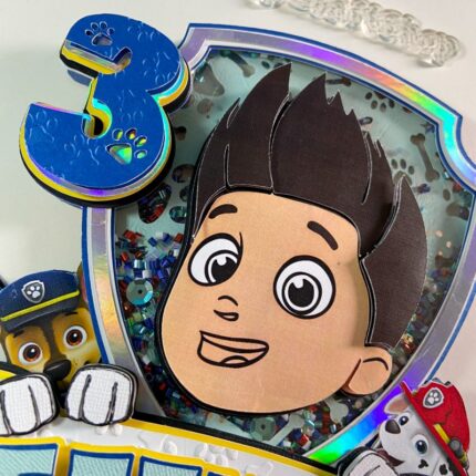 Paw patrol Cake Topper | Custom Name & Age | Birthday Decoration
