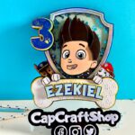 Paw patrol Cake Topper | Custom Name & Age | Birthday Decoration