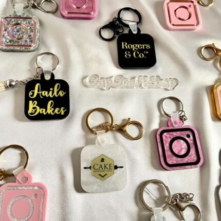 Scannable Digital Social Media Keychain, NFC, Business Card, Tap and Follow, QR Code, Smart Business Keyring, Tik Tok, Instagram, Cash App