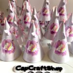 Unicorn Birthday Hat, Pastel Pink Purple Glitter Gold, Birthday Party Hat, Unicorn Hat, Girl Birthday, Unicorn Floral Party Decor