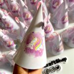Unicorn Birthday Hat, Pastel Pink Purple Glitter Gold, Birthday Party Hat, Unicorn Hat, Girl Birthday, Unicorn Floral Party Decor