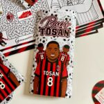 Custom Football Ac milan birthday Activity brochure, activity brochure, football trifold brochure