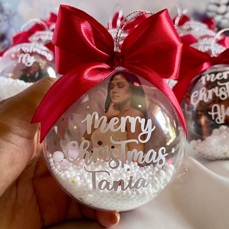 8cm picture shaker christmas ornament