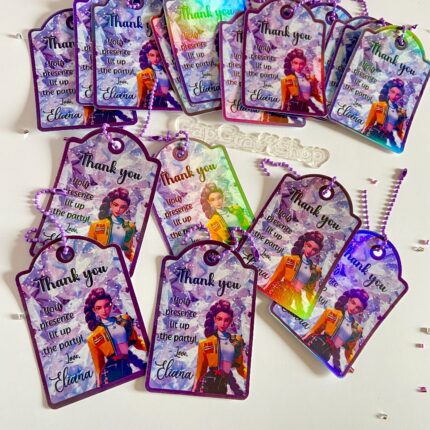 Kpop Demon Hunter Thank You Tags Printable Party Favor Tags Demon Hunter, Huntrix Gift tag Party Favor Supplies, Rumi Kpop Party Favor Tag