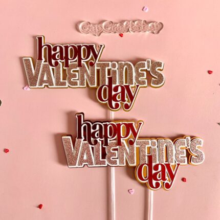 Happy Valentines day Capcraftshop cake topper, valentine tags, valentine cake topper, capcraftshop, 3d valentine topper