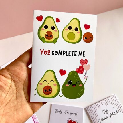 CapCraftShop You Complete Me Avocado Card