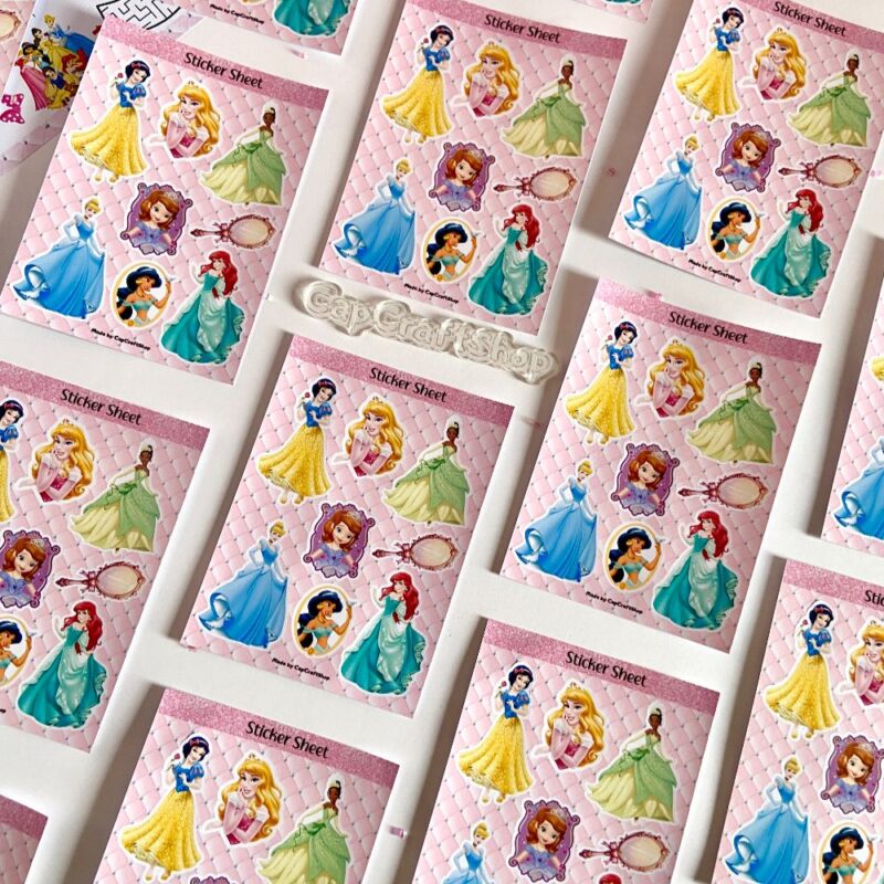 Disney Princesses Sticker Sheets - Custom