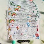 cocomelon bebefinn dinosaur Darasimi Customized activity placemats, crayon, sticker sheets, shaker cake topper,