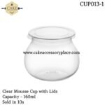 160ml Clear Mousse Cups with Lids - 10pcs