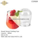220ml Round Pudding Cups - 10pcs