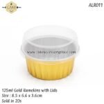 125ml/4oz Gold Ramekins with Lids - 20pcs - Image 3