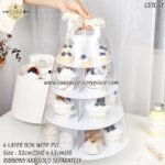 4Tier Sturdy Paper Dessert Display Stand - 1pcs