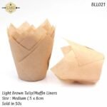 Light Brown Muffin/Tulip Liners - 50pcs