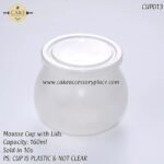 160ml Frosted Mousse Cups with Lids - 10pcs - Image 3