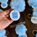 5cm Custom Round Acrylic QR Keychain - Image 2