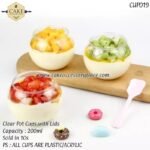 200ml Pot Cups with Lids - 10pcs