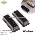6 Cavity Clear Macaroon Case - 10pcs - Image 2