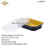 1050ml Ramekins with PP Lids - 15pcs
