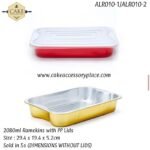 2080ml Ramekins with PP Lids - 5pcs